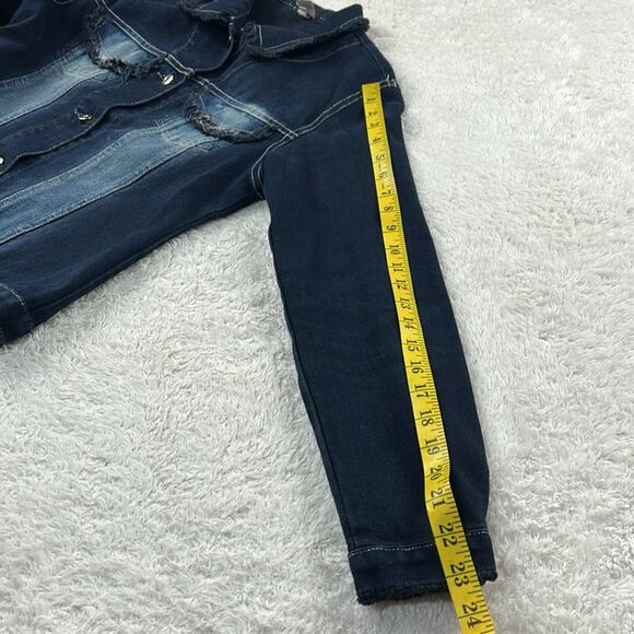 Sinha fringed denim jacket, size P or med - Picture 7 of 11